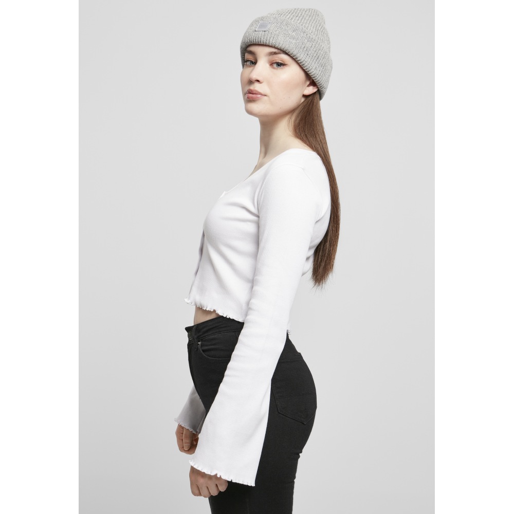 Urban Classics - Cropped Rib Cardigan - Wit